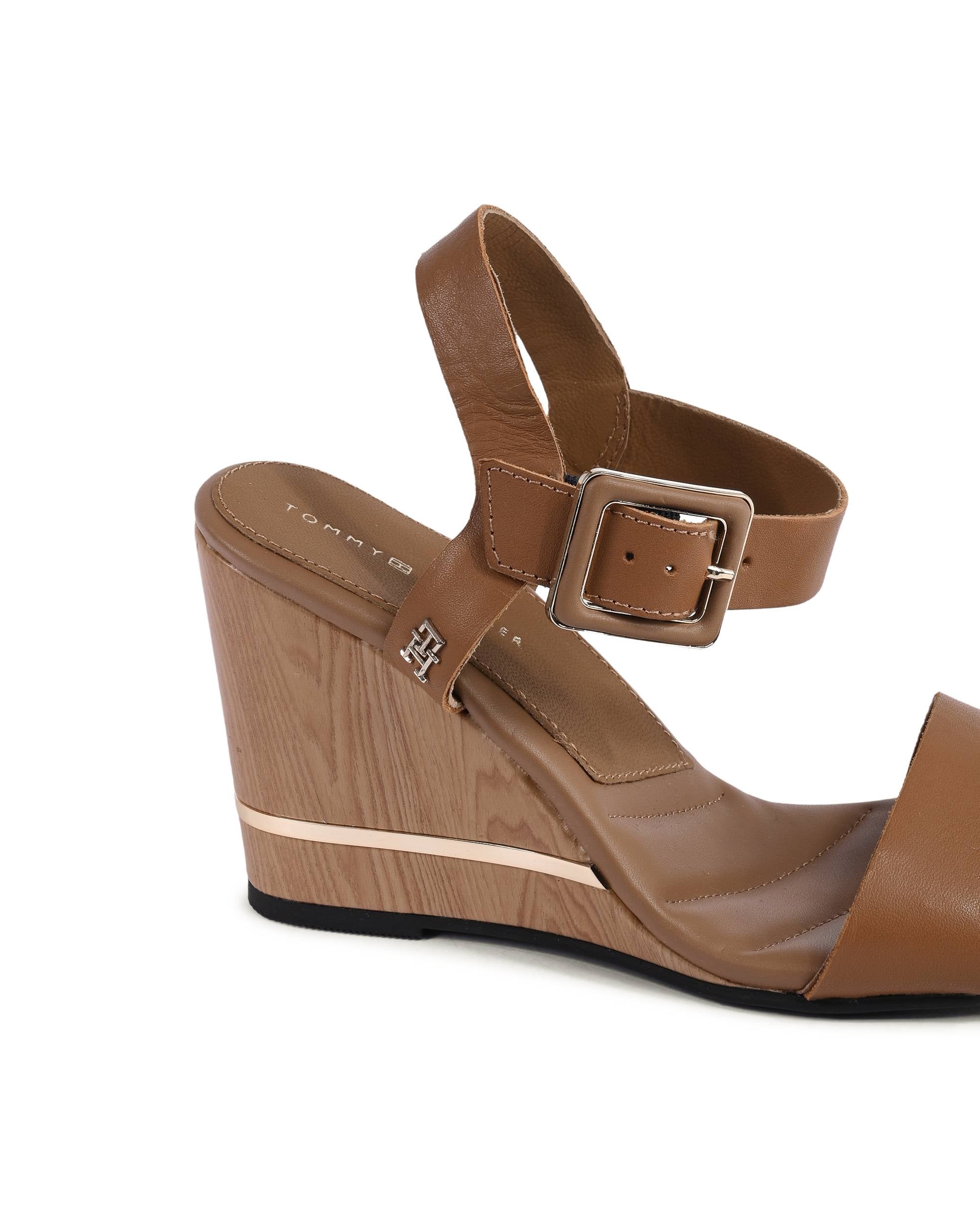 Tommy Hilfiger - Sandalias de cuña para mujer, color marrón, FW0FW07074GU9