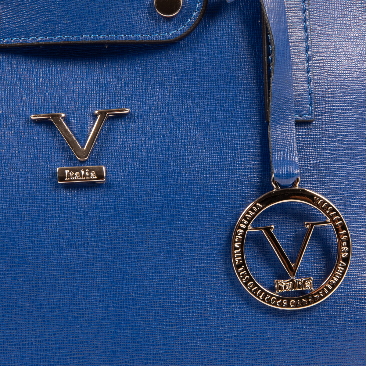 Bolso de mano para mujer V 1969 Italia azul JERSEY