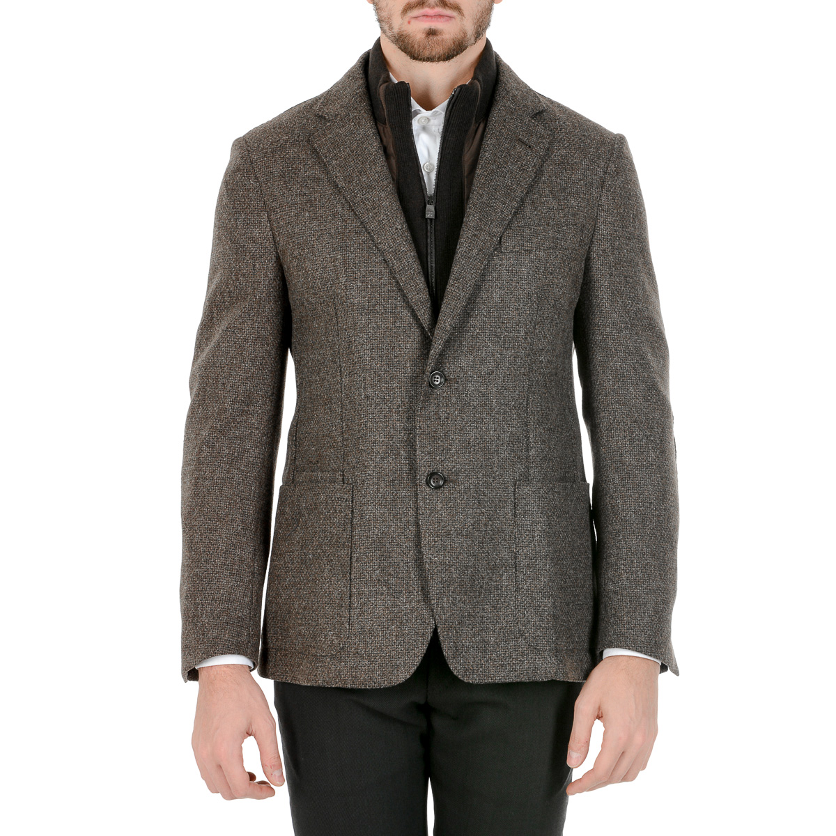 Corneliani Mens Jacket Long Sleeves Grey