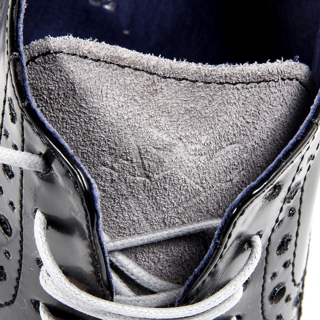 Andrew Charles - Zapatos Oxford brogue para hombre 914 ABRASIVATO CAM NERO GRIGIO
