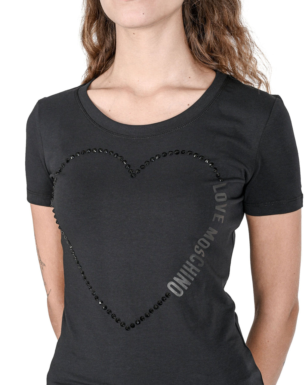 Camiseta Love Moschino para mujer W 4 H19 09 E 2264 C74 NEGRO