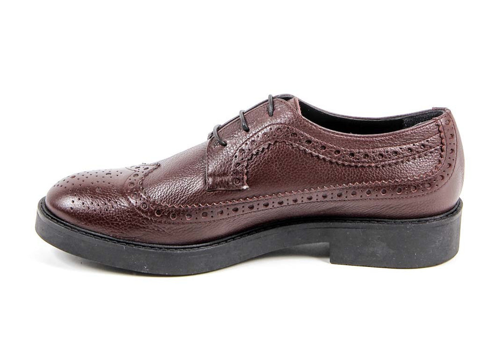 V 1969 Italia - Zapato brogue para mujer B1670 CERVO BURDEOS