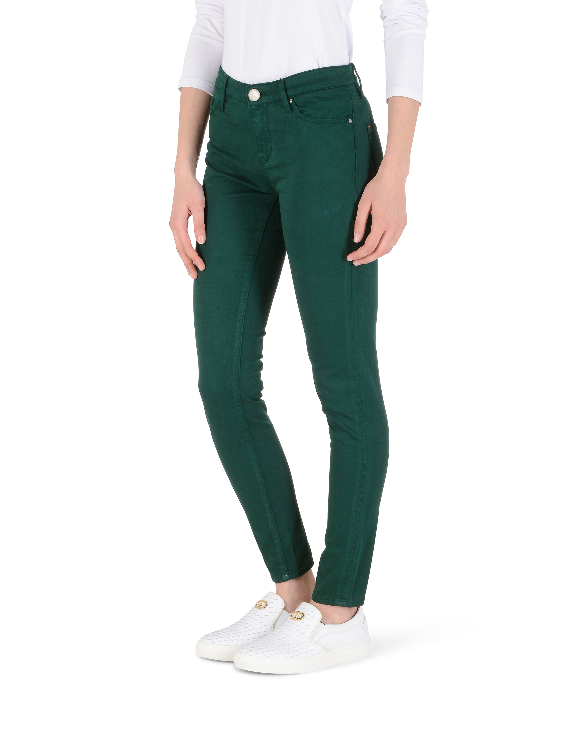 Andrew Charles Womens Trousers Slim Fit CLAIRE DARK GREEN