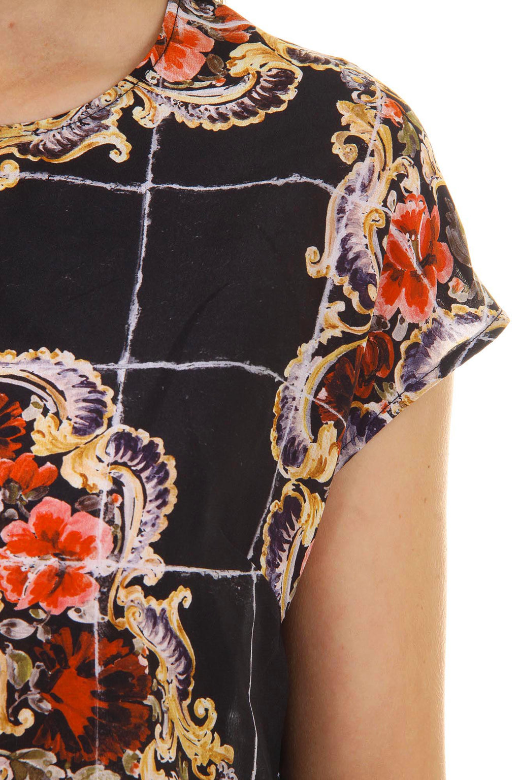 Top de manga corta para mujer Dolce & Gabbana F7Q08T FP15Y X0800