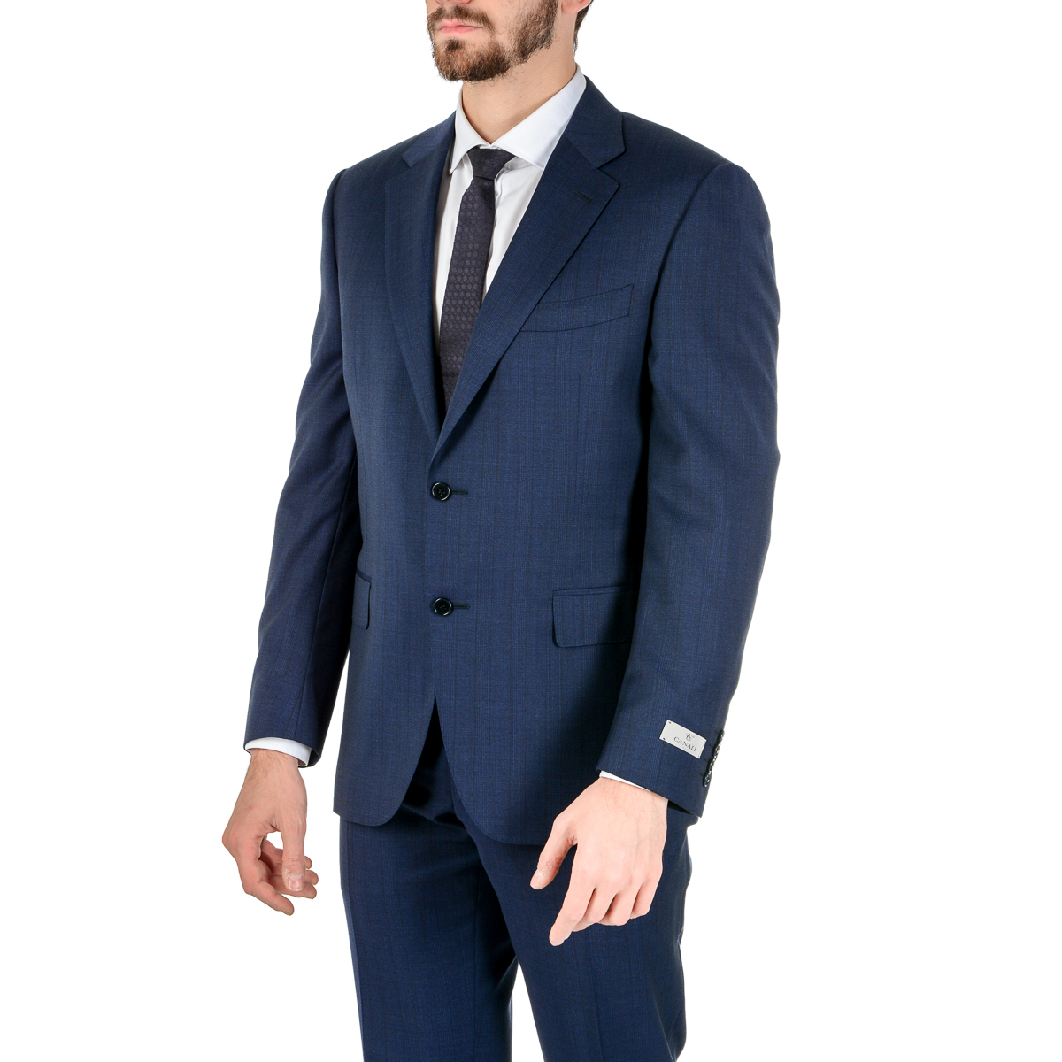Canali Mens Suit Long Sleeves Blue