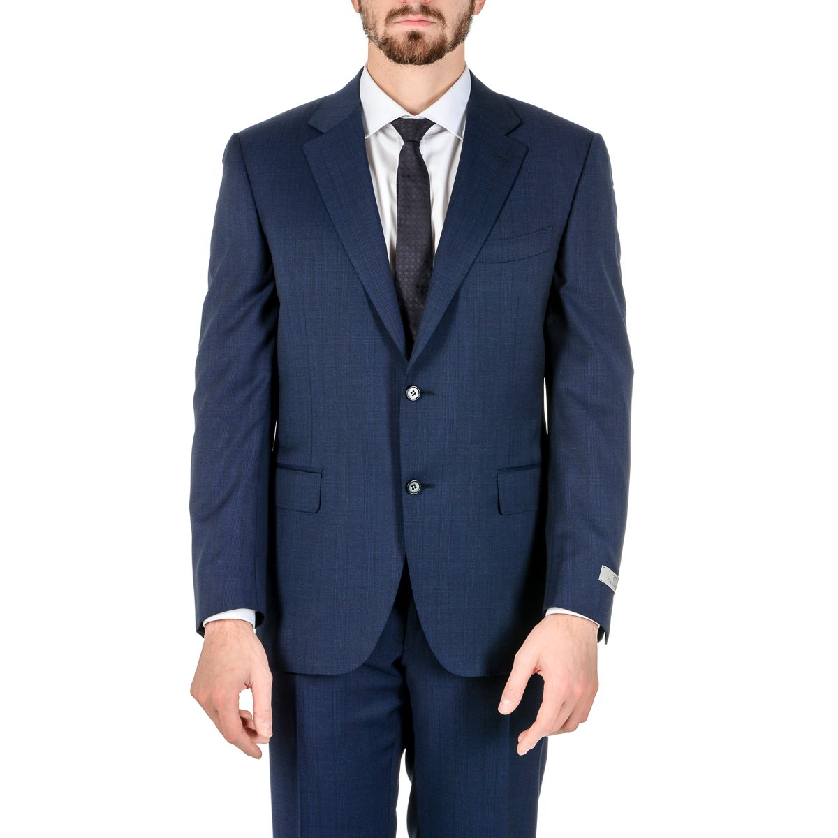 Canali Mens Suit Long Sleeves Blue