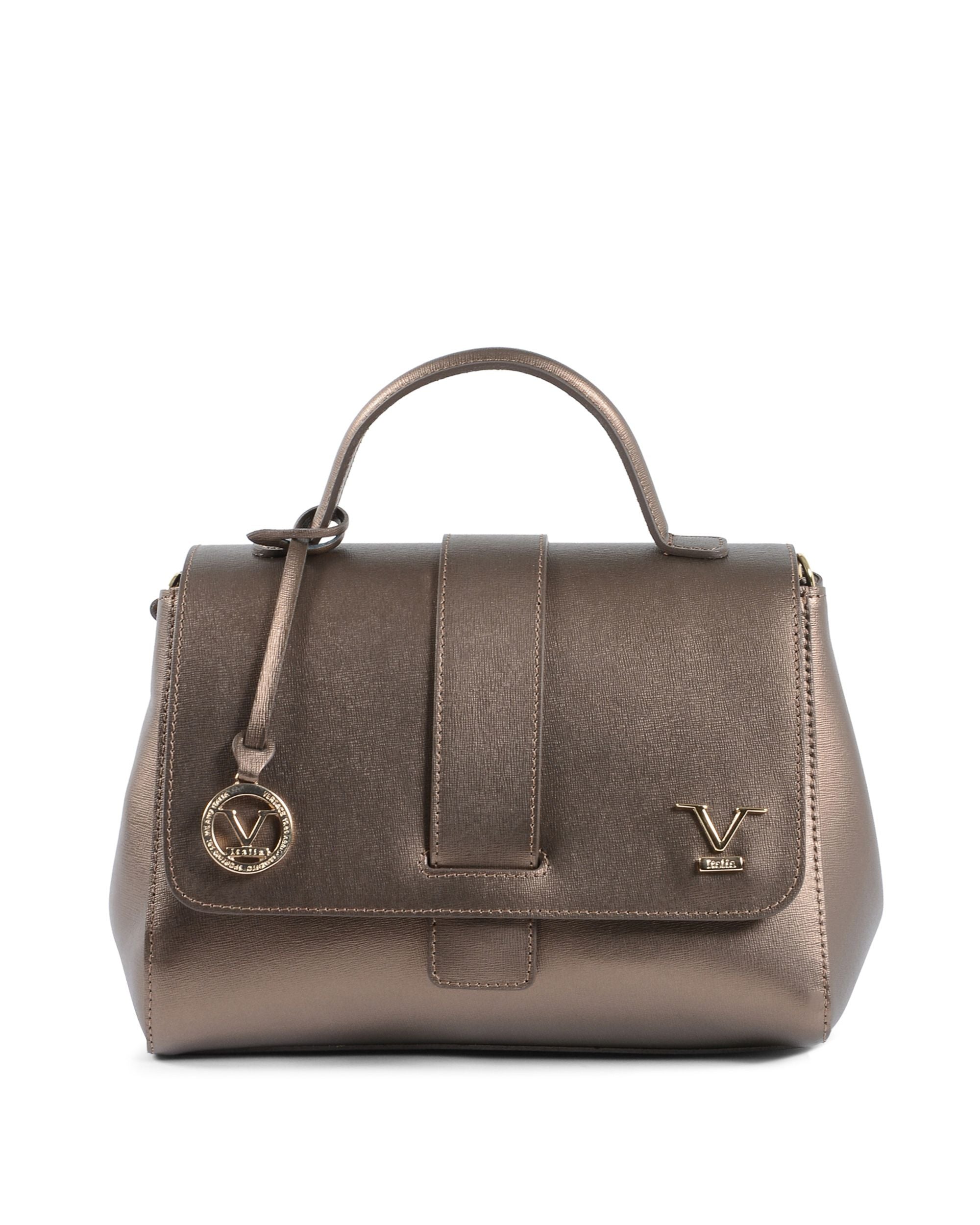 V Italia Womens Handbag Bronze BC10280 52 SAFFIANO BRONZO