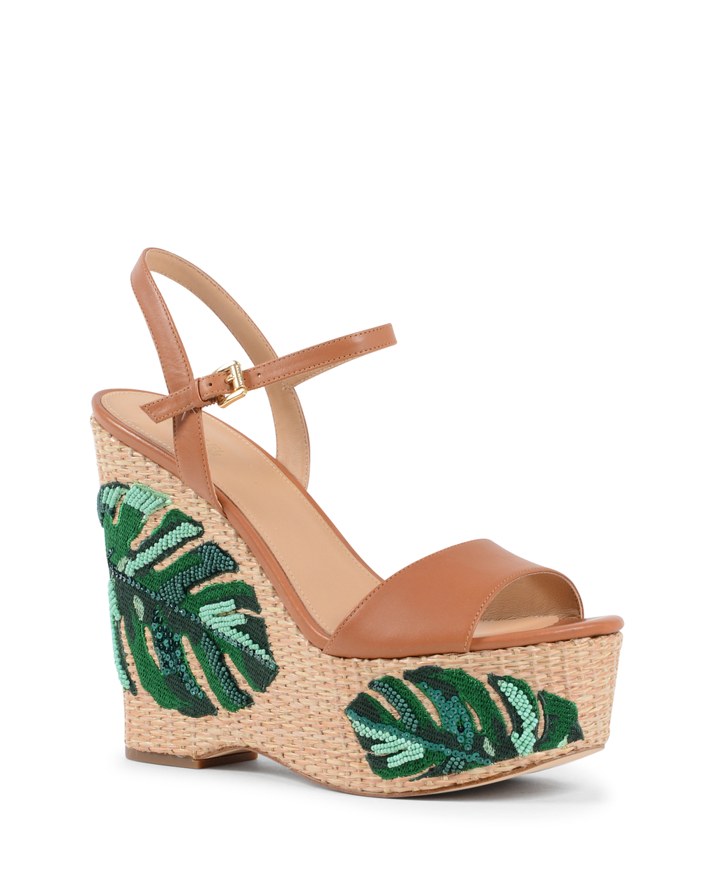 Sandalia de cuña para mujer Michael Kors marrón FISHER