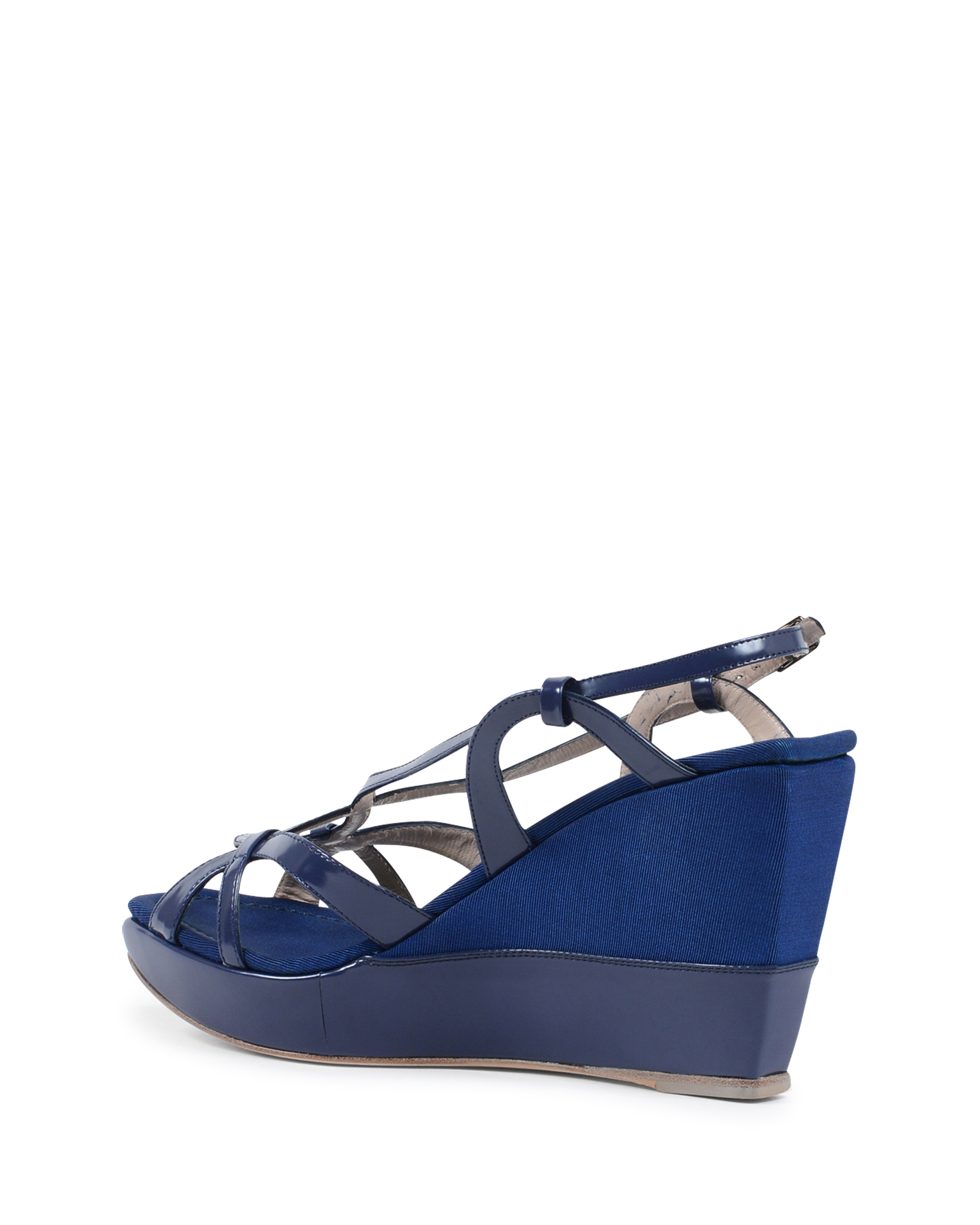 Sandalia de cuña para mujer Salvatore Ferragamo Azul Marino MIRAMAR