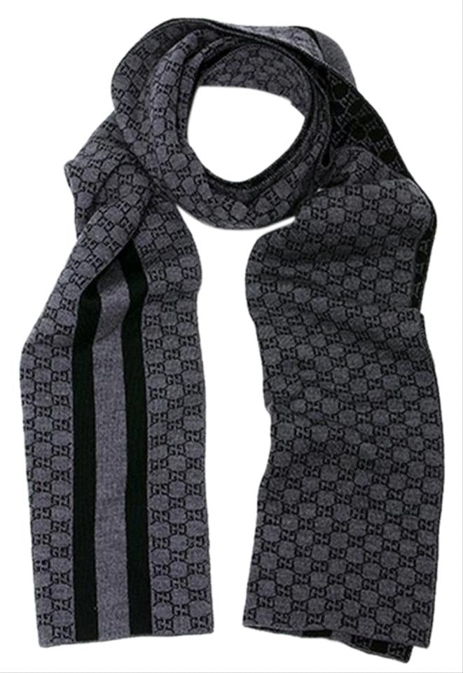 Bufanda Gucci para hombre 30x200 negra