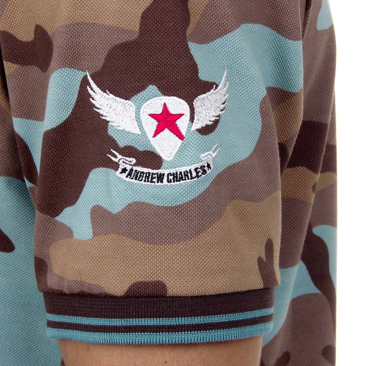 Polo Andrew Charles de manga corta para hombre, multicolor, STEVE