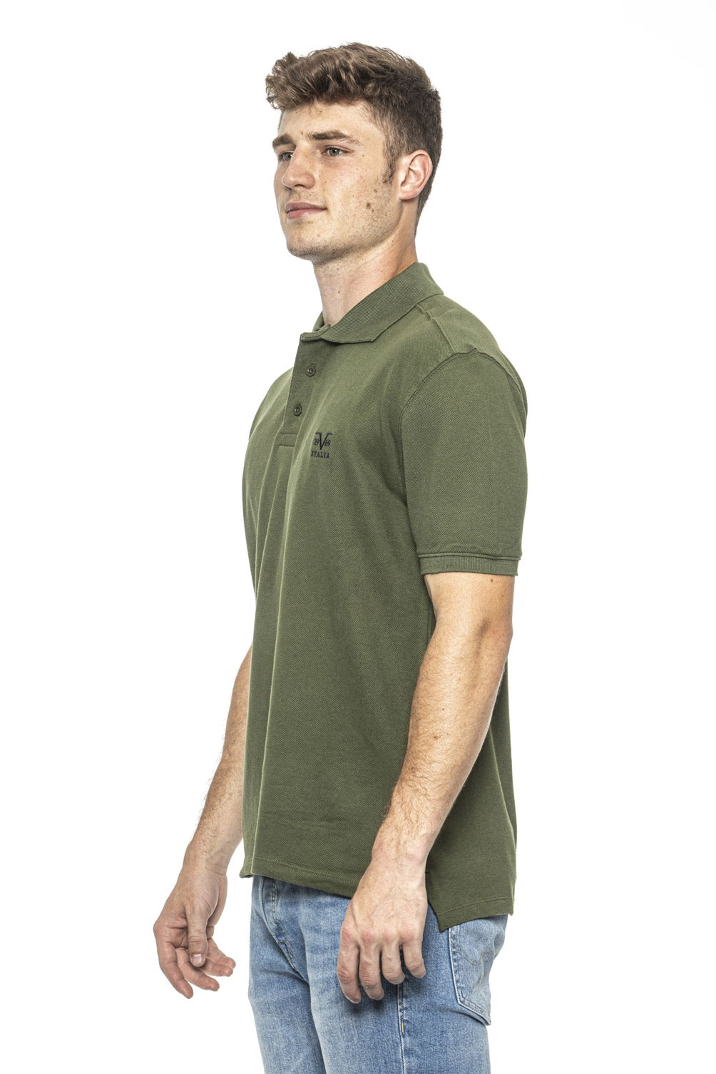 19V69 Italia Polo Hombre Verde RICAMO OLIVA