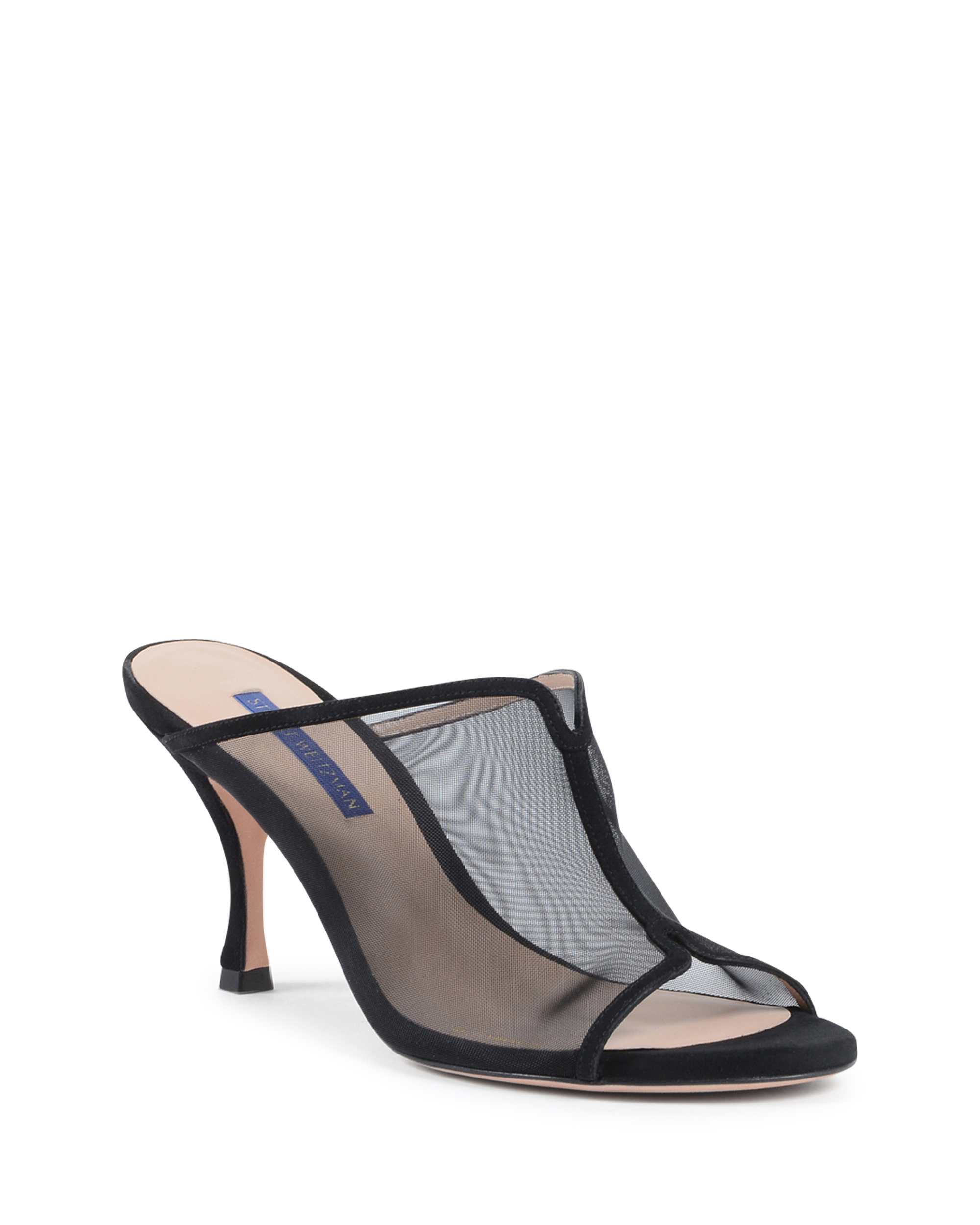 Sandalias tipo mule Stuart Weitzman para mujer, color negro, MYA