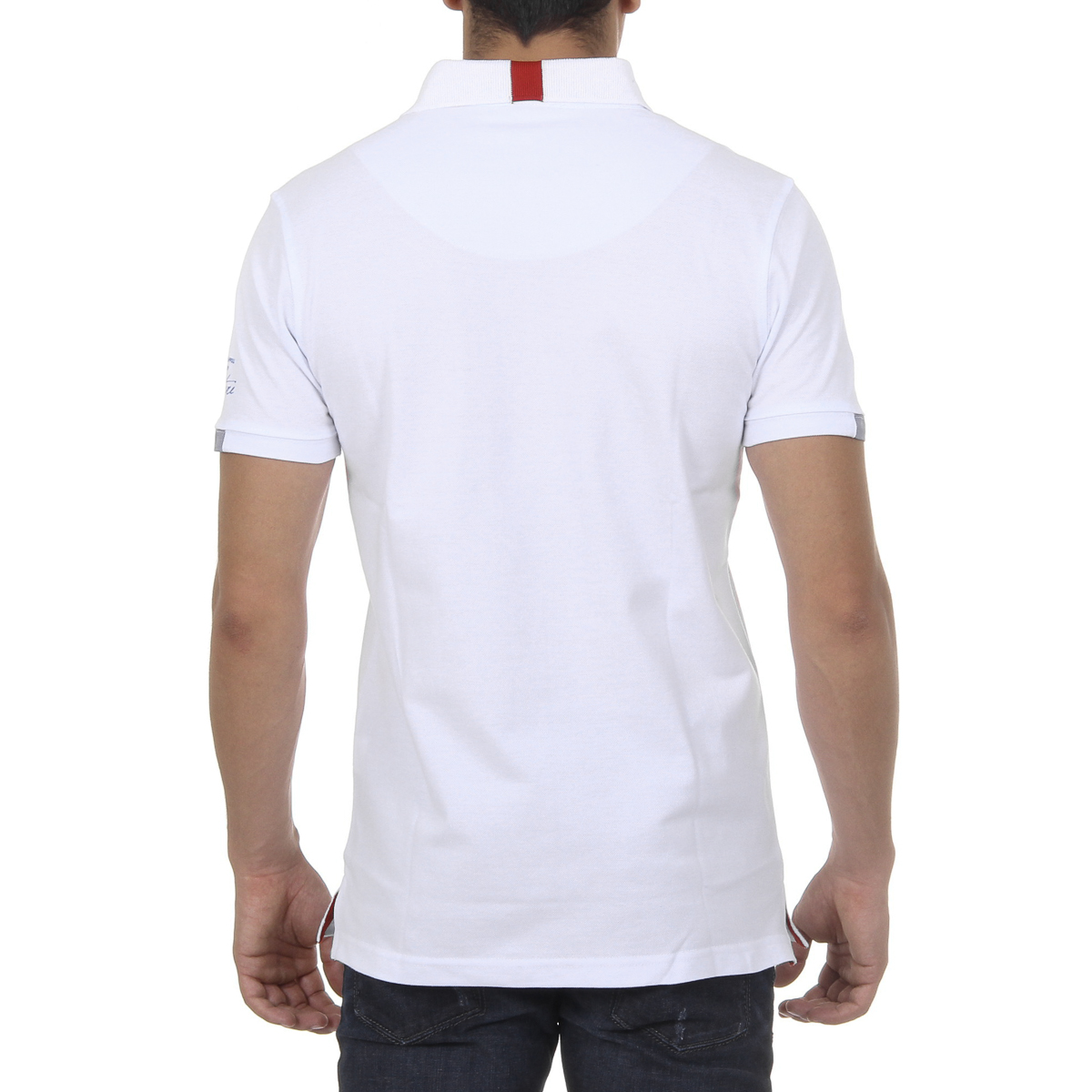 Polo Ufford & Suffolk Polo Club para hombre, manga corta, US025, blanco