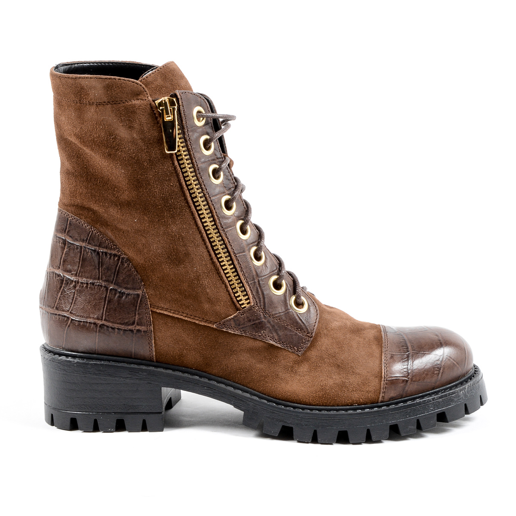 V 1969 Italia Womens Short Boot Brown STONE