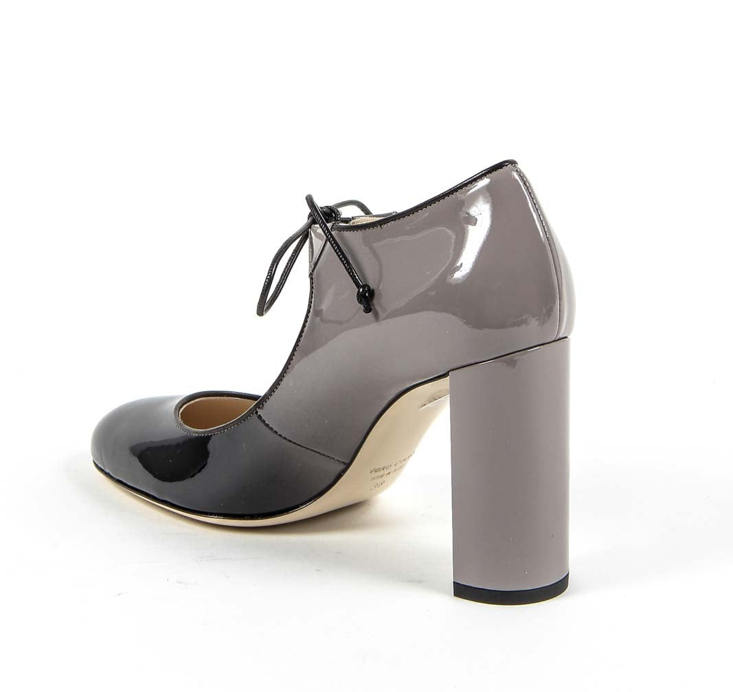 Zapatos de salón con cordones para mujer V 1969 Italia 3112338 VERN. SFUMATO NERO-GRIGIO