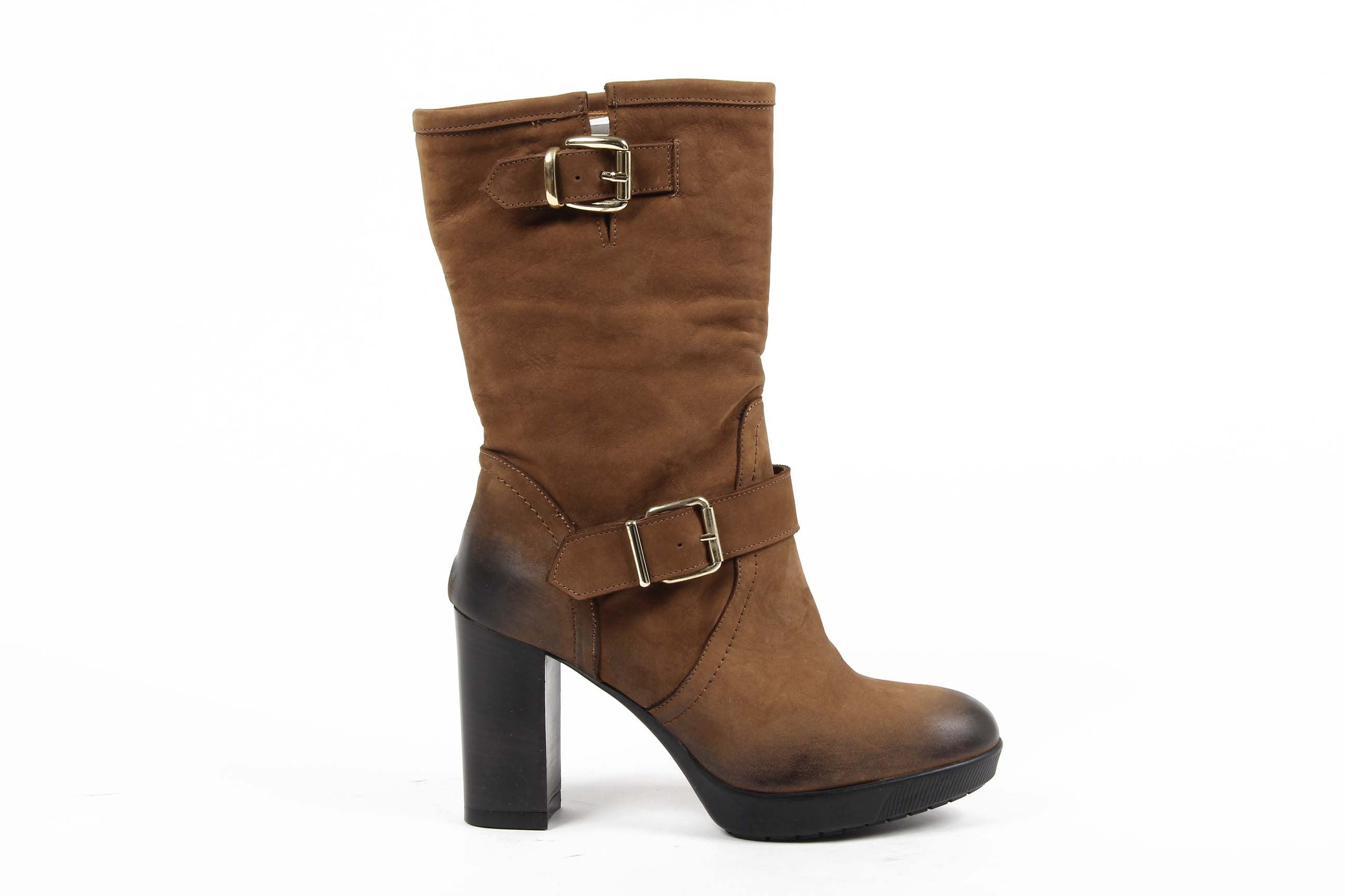 Bota alta mujer V 1969 Italia S09 NABUK CUOIO