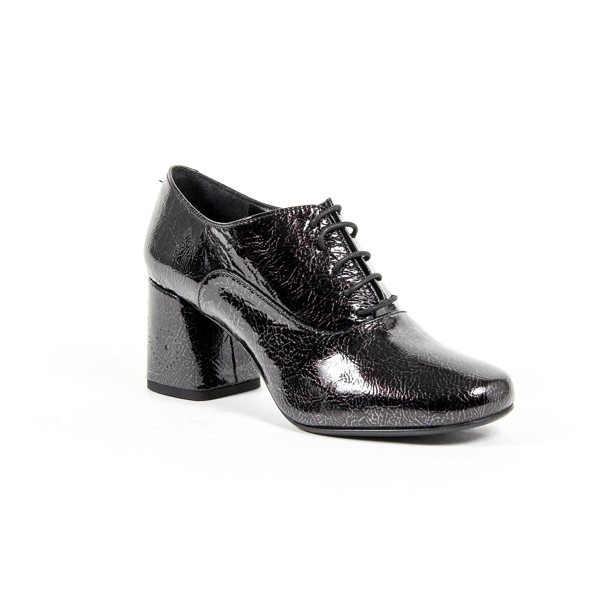 V 1969 Italia - Zapato Oxford de tacón para mujer B2461 CRASH NERO