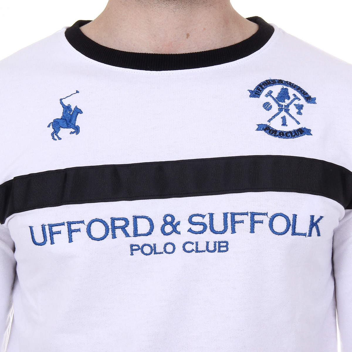Suéter de hombre Ufford & Suffolk Polo Club de manga larga y cuello redondo