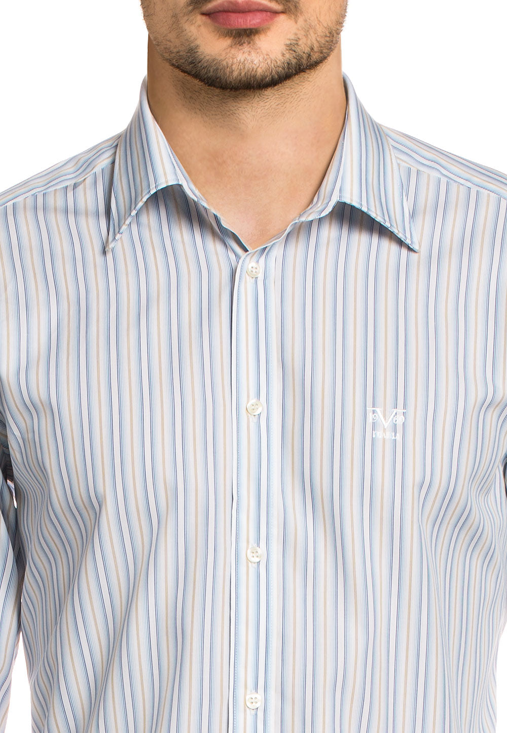 Camisa de cuello clásico moderno V 1969 Italia para hombre MCC45