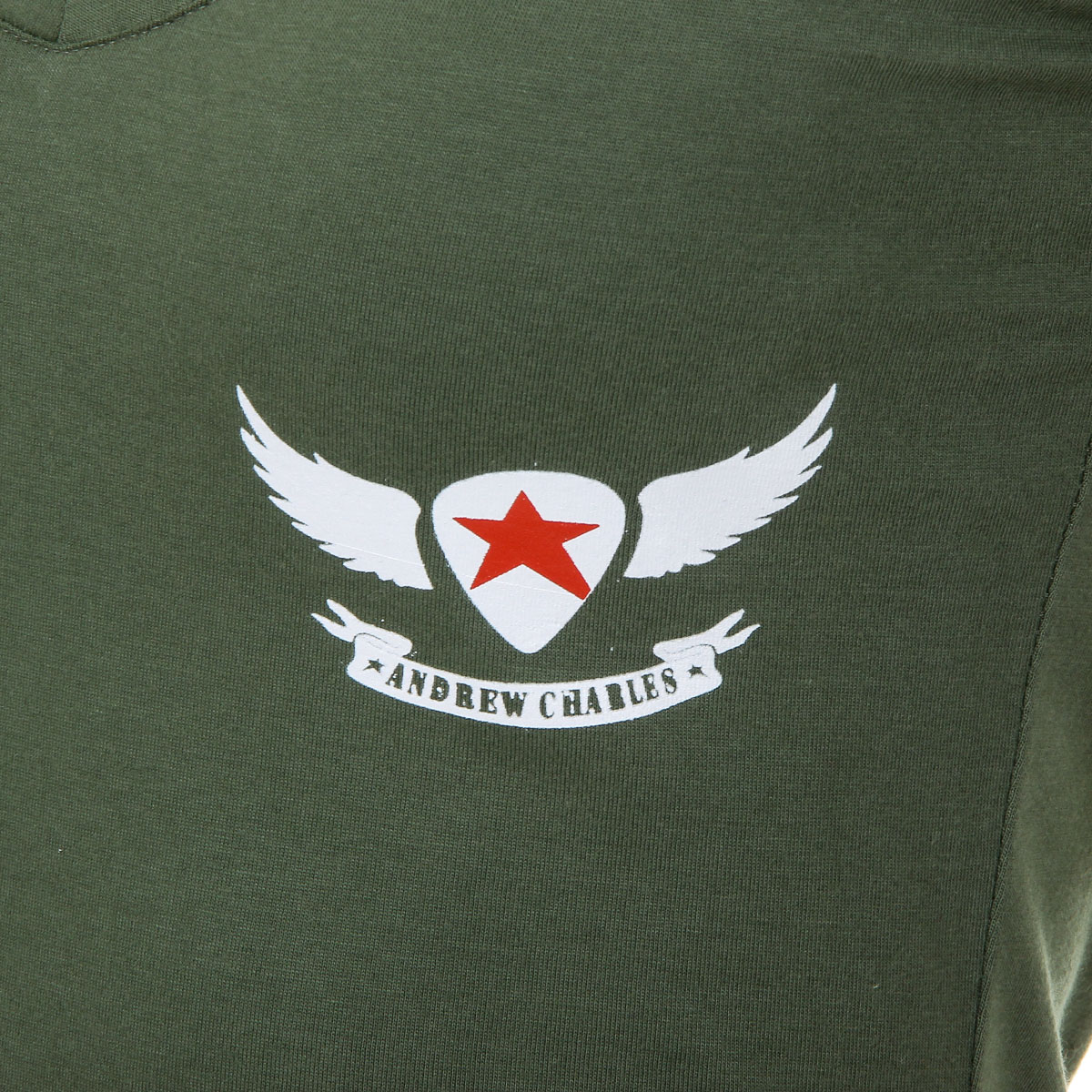 Camiseta Andrew Charles para mujer, manga corta, cuello en V, verde TAPIWA