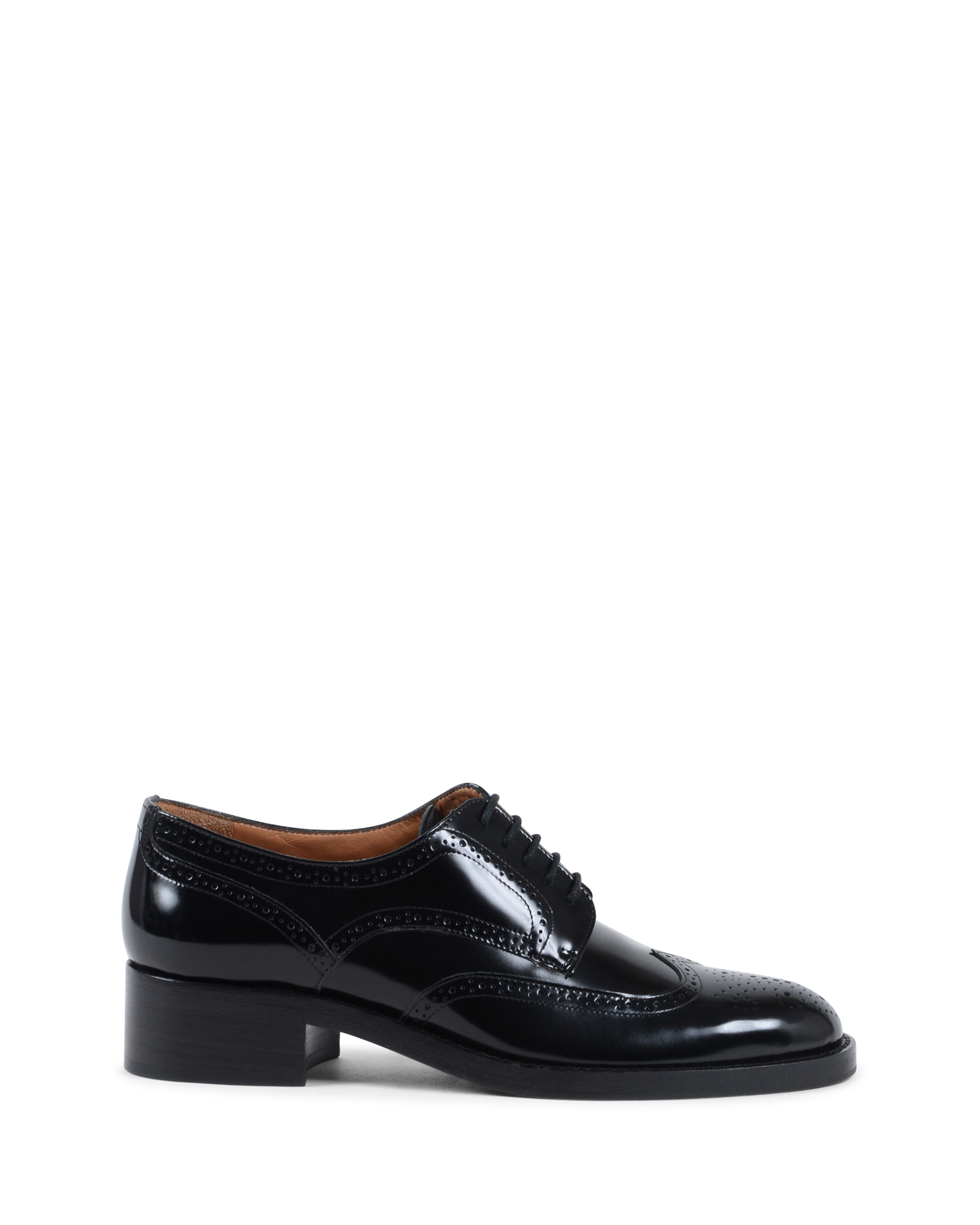 Fratelli Rossetti Womens Brogue Shoe Black 66411 LADY BOX NERO