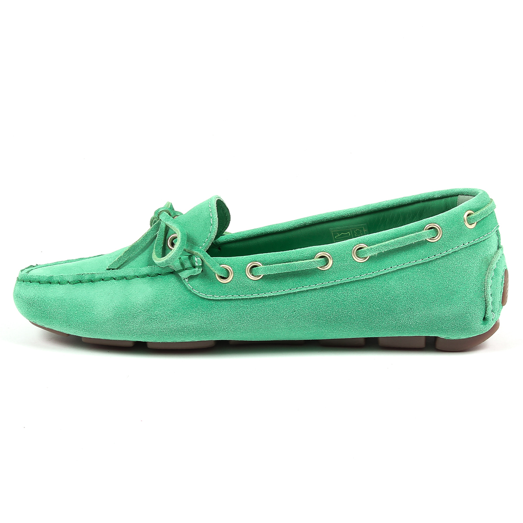 Mocasines V 1969 Italia para mujer, color verde PISA