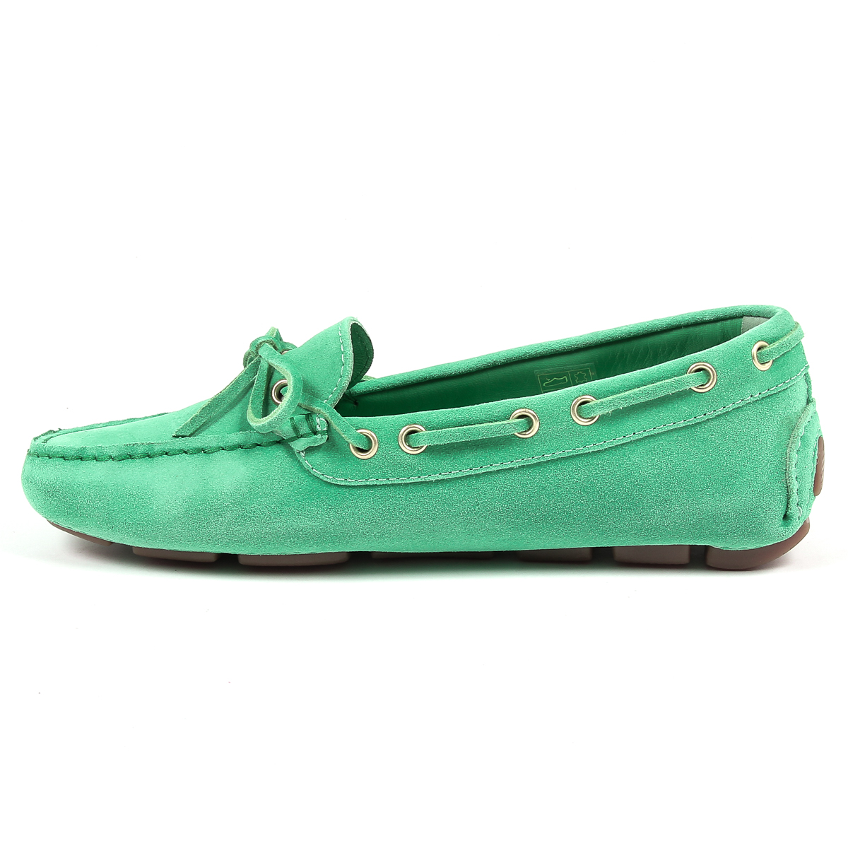 Mocasines V 1969 Italia para mujer, color verde PISA