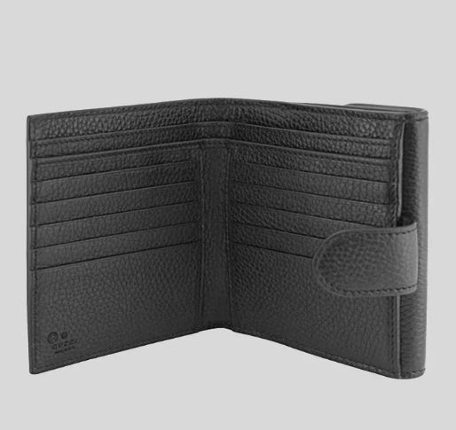 Cartera de cuero con el logotipo de GG