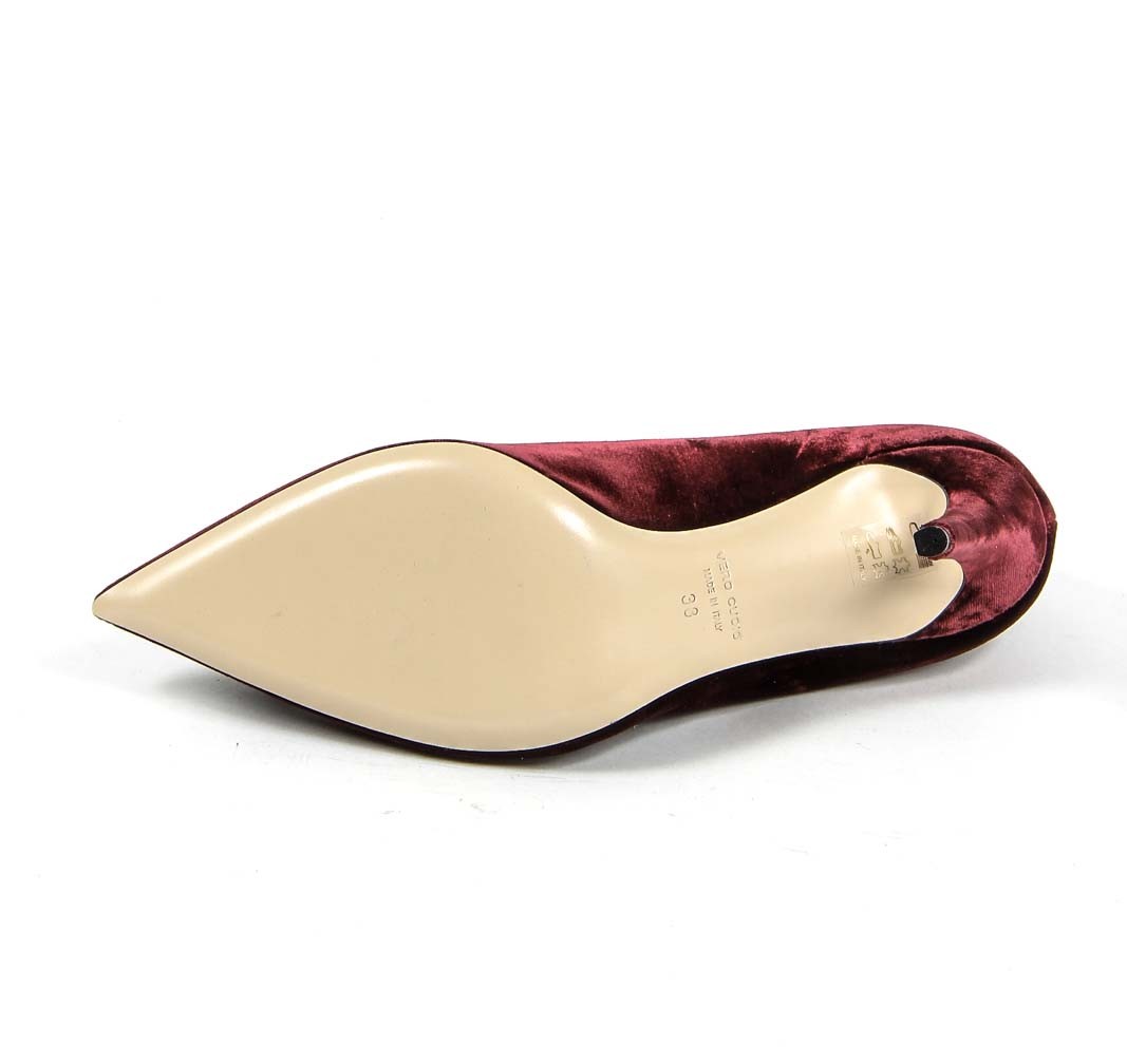 V 1969 Italia Zapatos de salón para mujer 3104104 VELLUTO BURDEOS