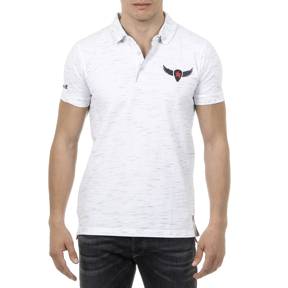 Andrew Charles Mens Polo Short Sleeves White THOMAS