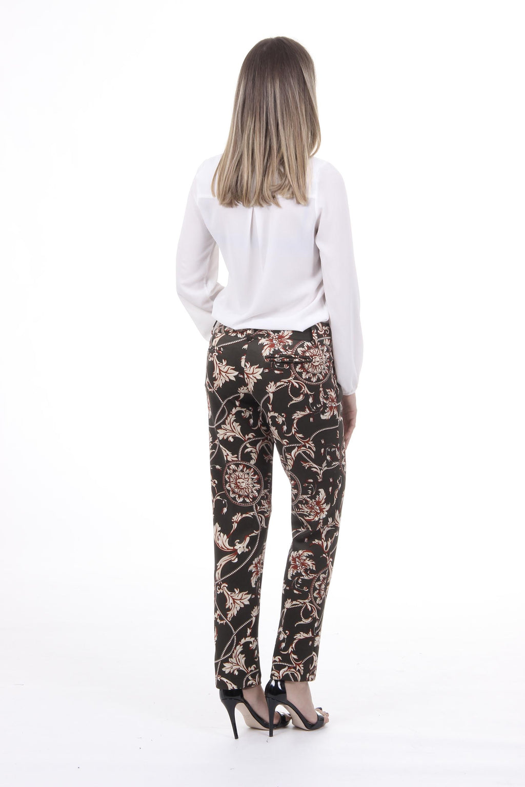 Pantalones de mujer V 1969 Italia PANTALONE CAPRI TESS. SCUBA CREPE FANT. 301