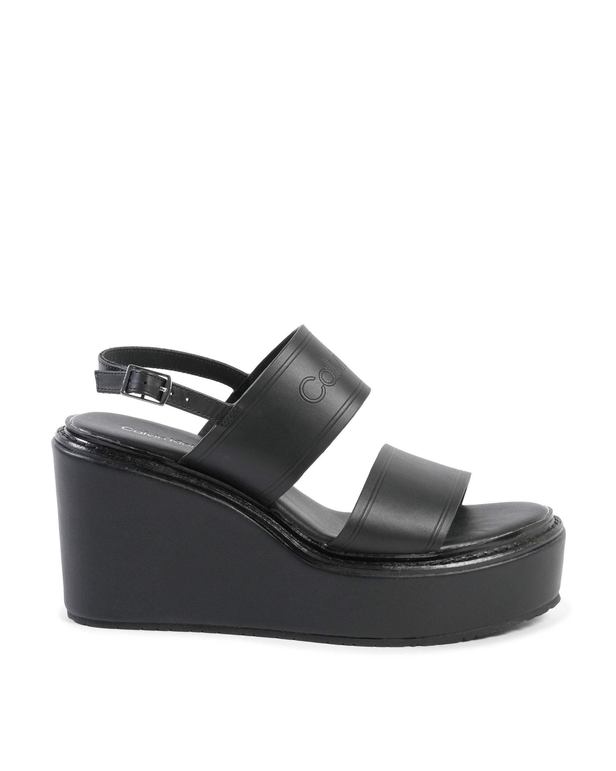 Calvin Klein Womens Platform Sandal Black HW0HW01137BAX
