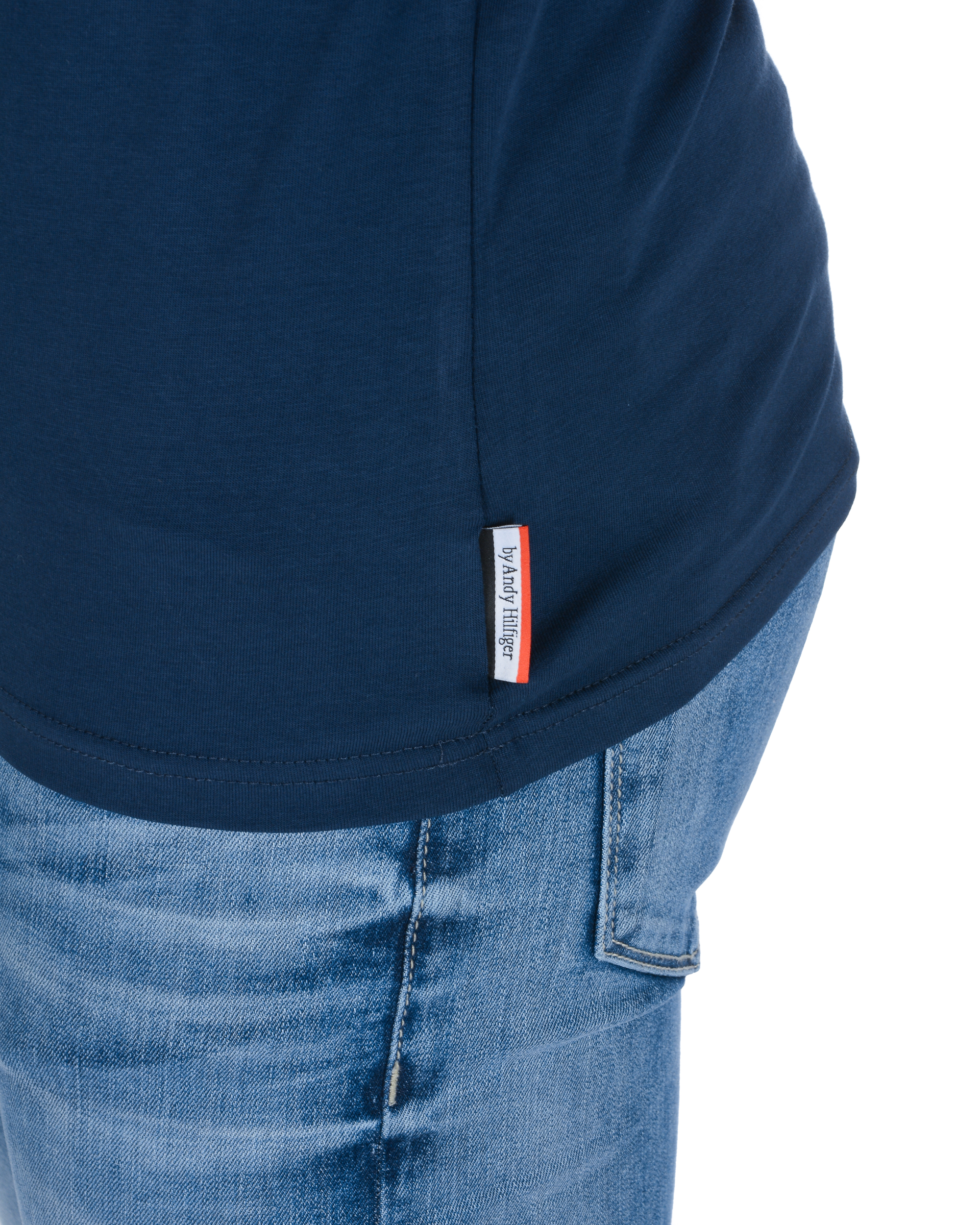 Camiseta Andrew Charles para hombre, manga larga, color azul marino, talla 14