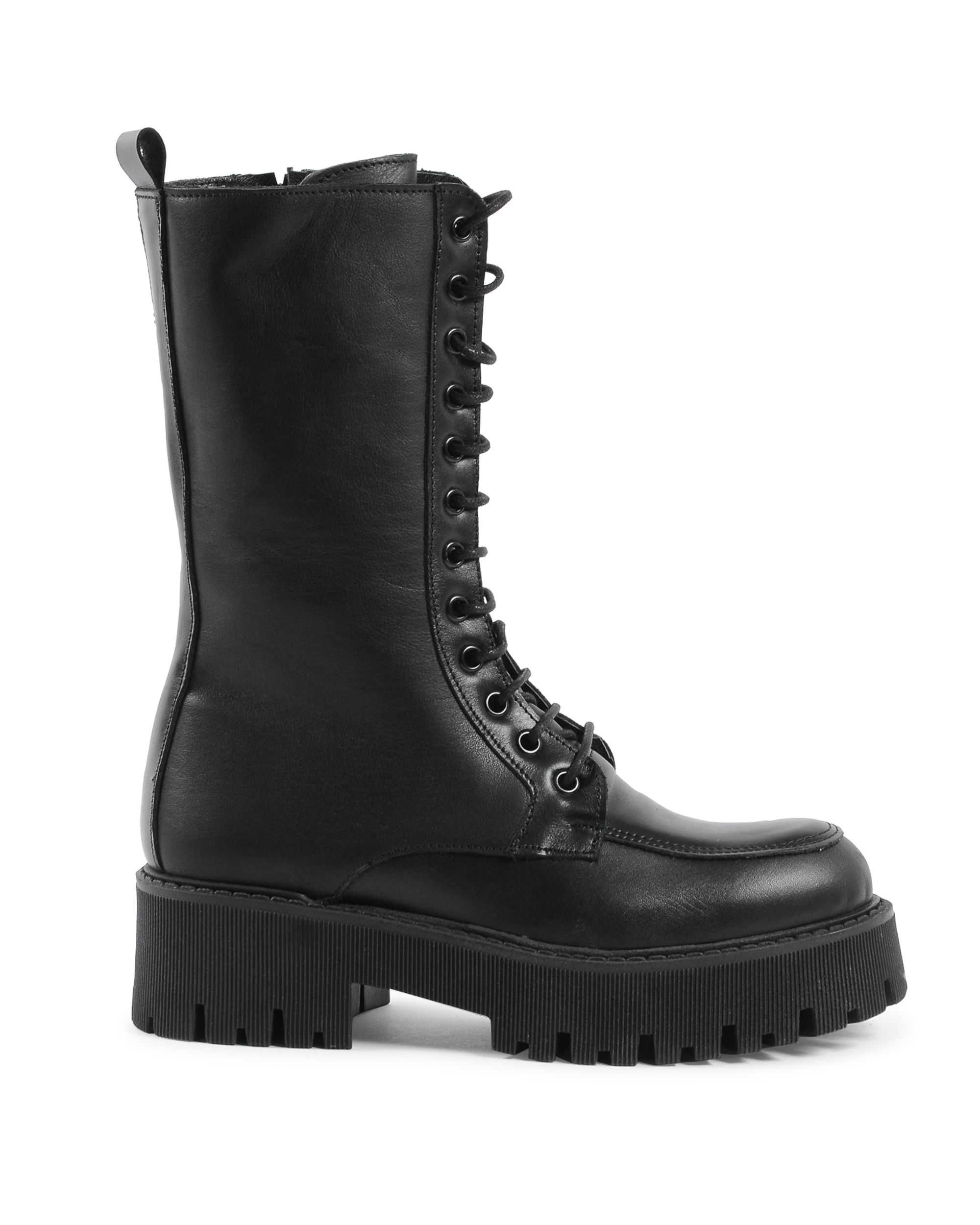 19V69 Italia Womens Short Boot Black 12-V VITELLO NERO