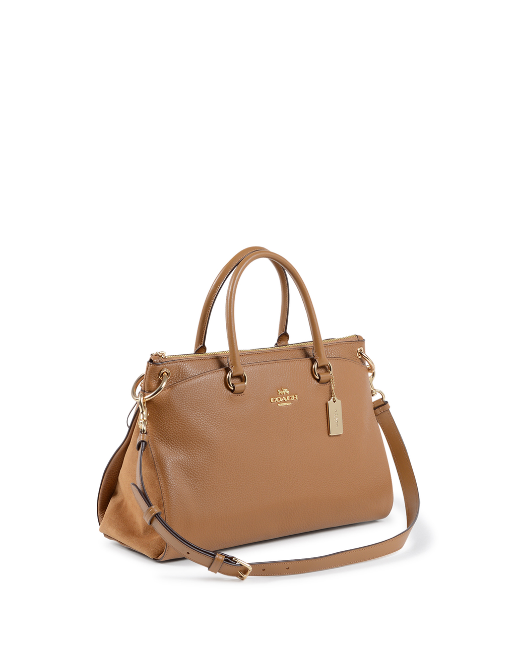 Bolso de mano Coach para mujer color tostado F76640 SADDLE