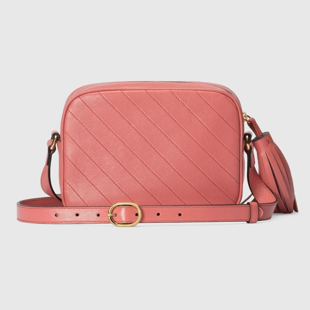 Blondie embossed Logo Leather shoulder bag