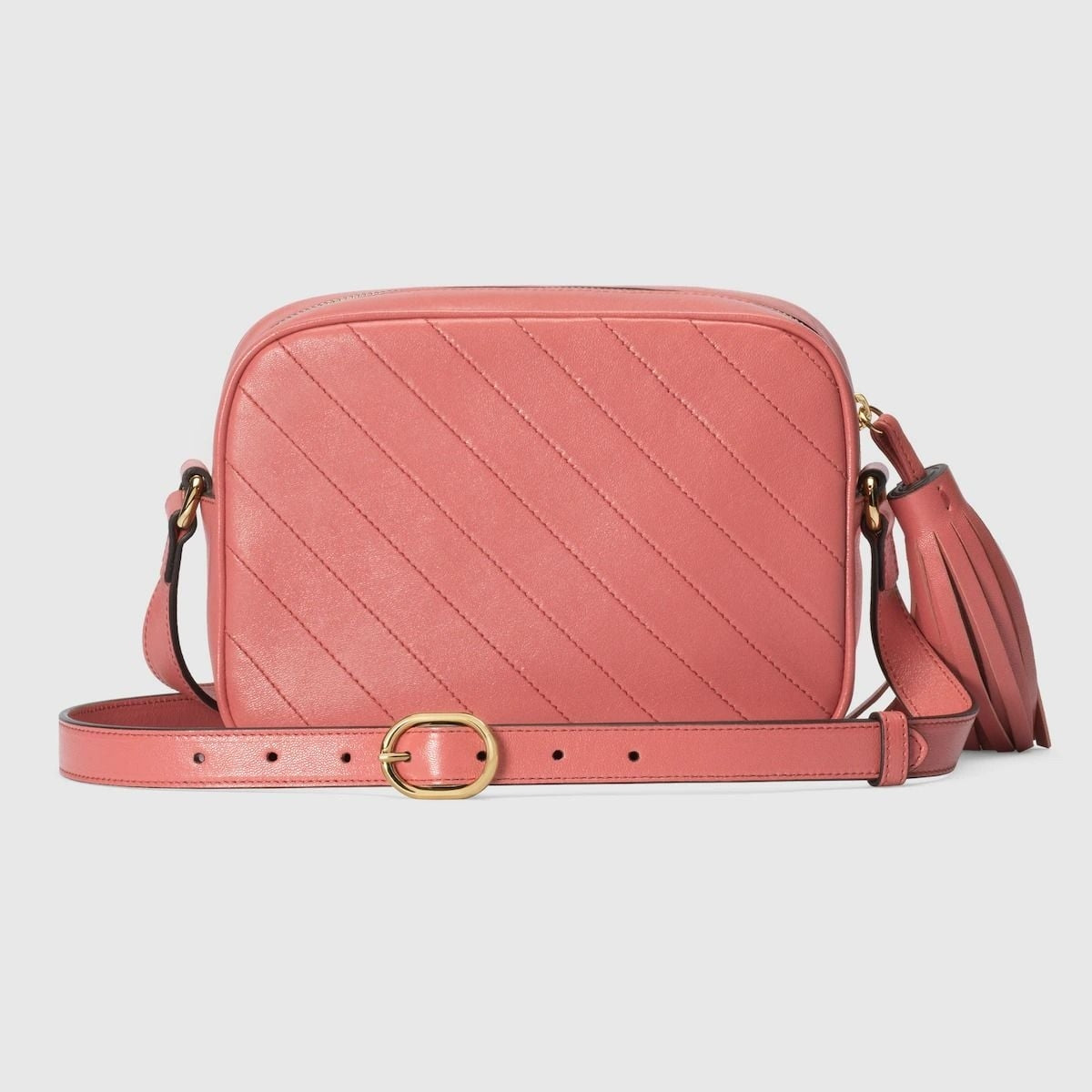 Blondie embossed Logo Leather shoulder bag