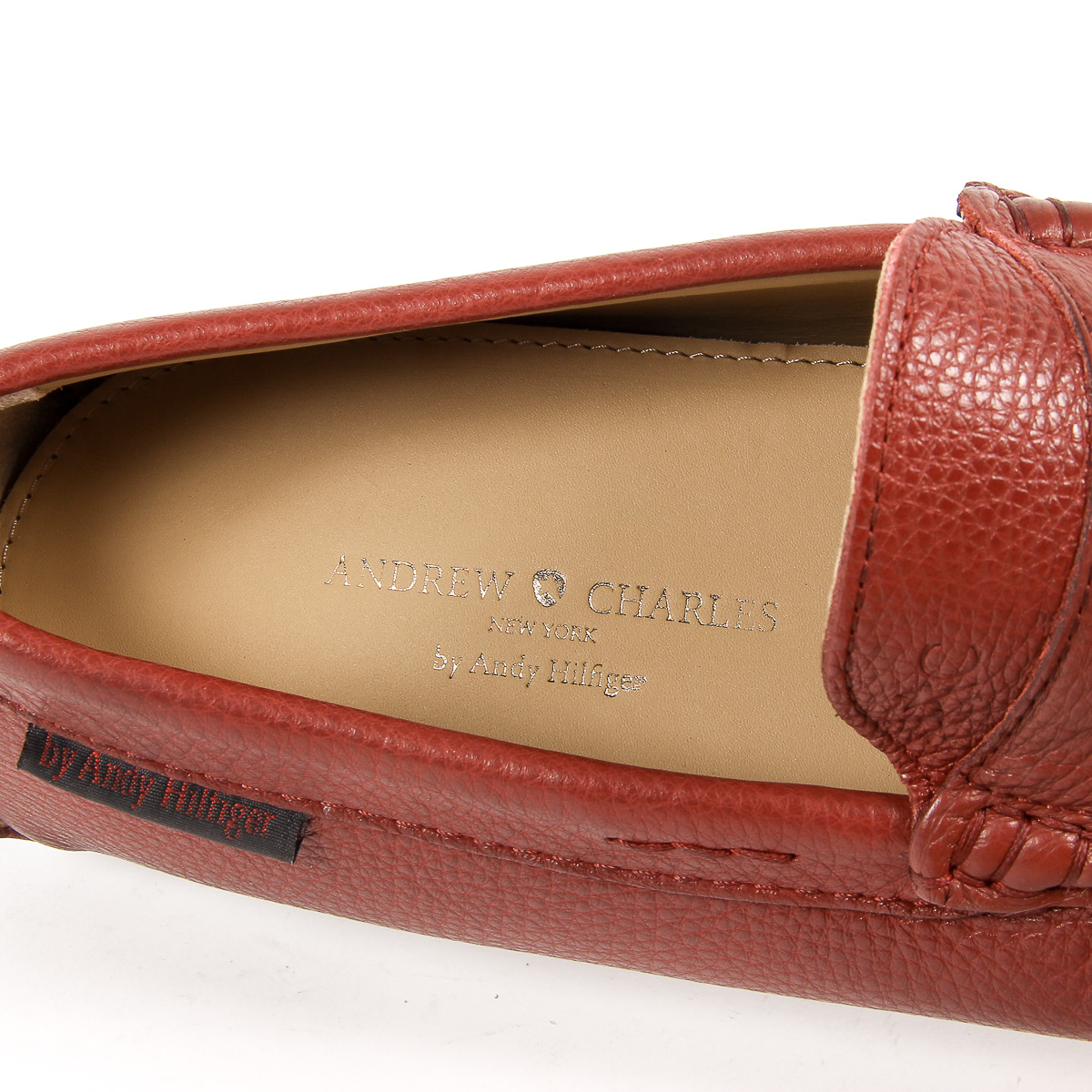 Mocasín Andrew Charles para hombre, color rojo oscuro, JACKSON