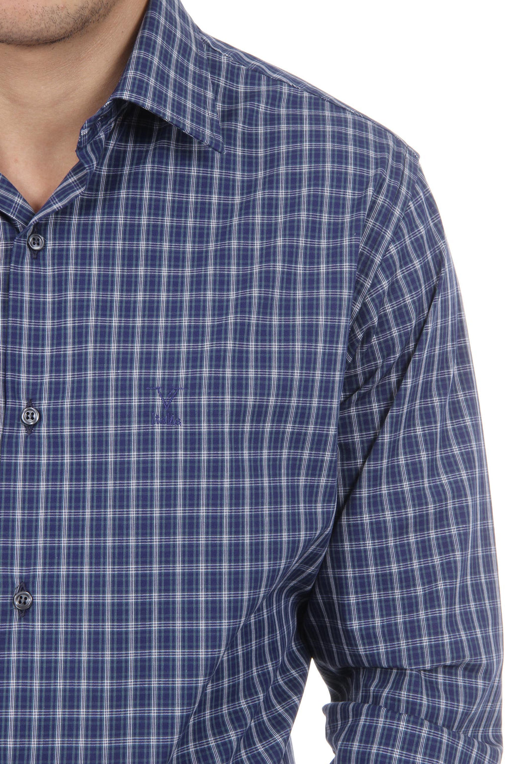 Camisa clásica moderna V 1969 Italia para hombre, talla 377 VAR. 033