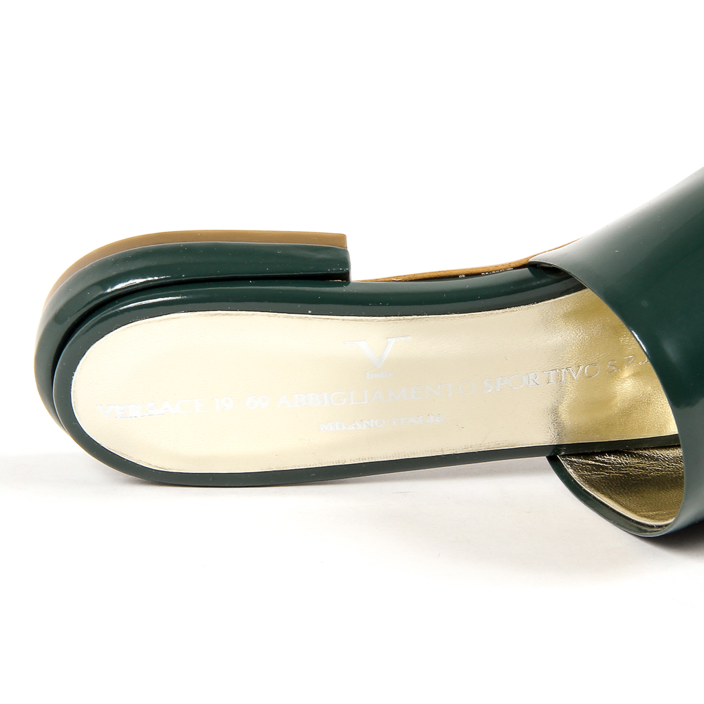 Sandalia plana para mujer V 1969 Italia Verde IZAR