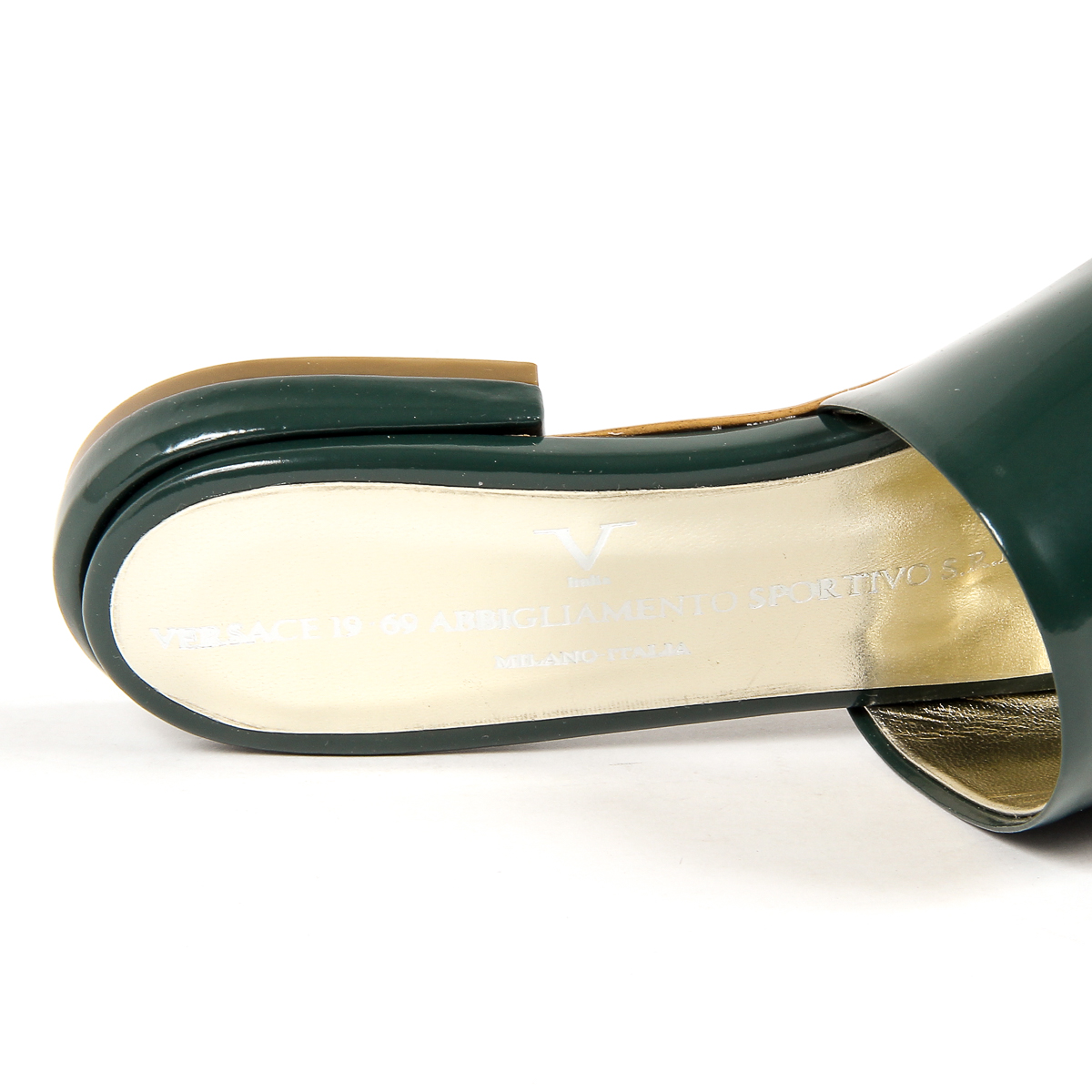 Sandalia plana para mujer V 1969 Italia Verde IZAR