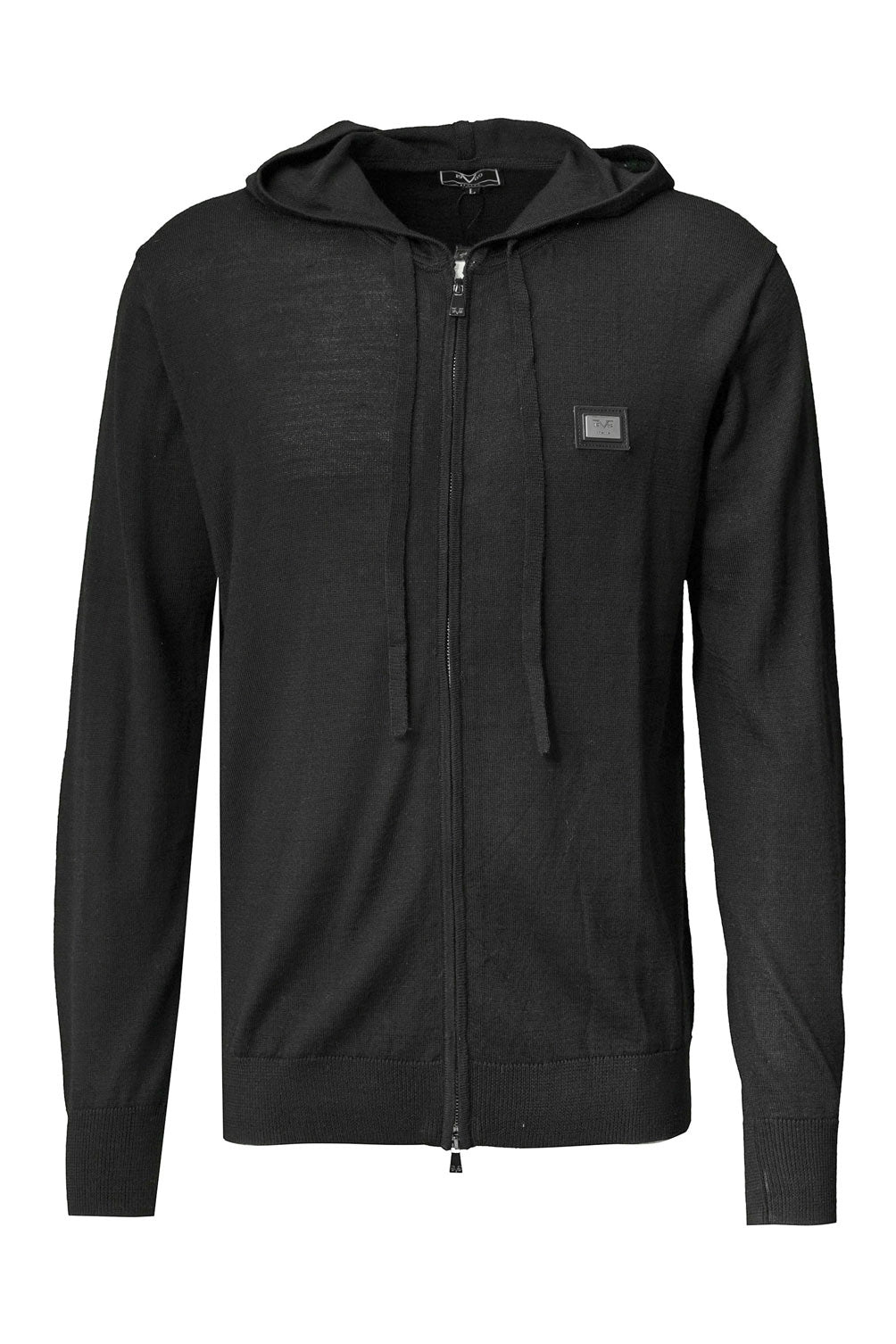 Suéter italiano para hombre 19V69, color negro, MAARTEN BLACK