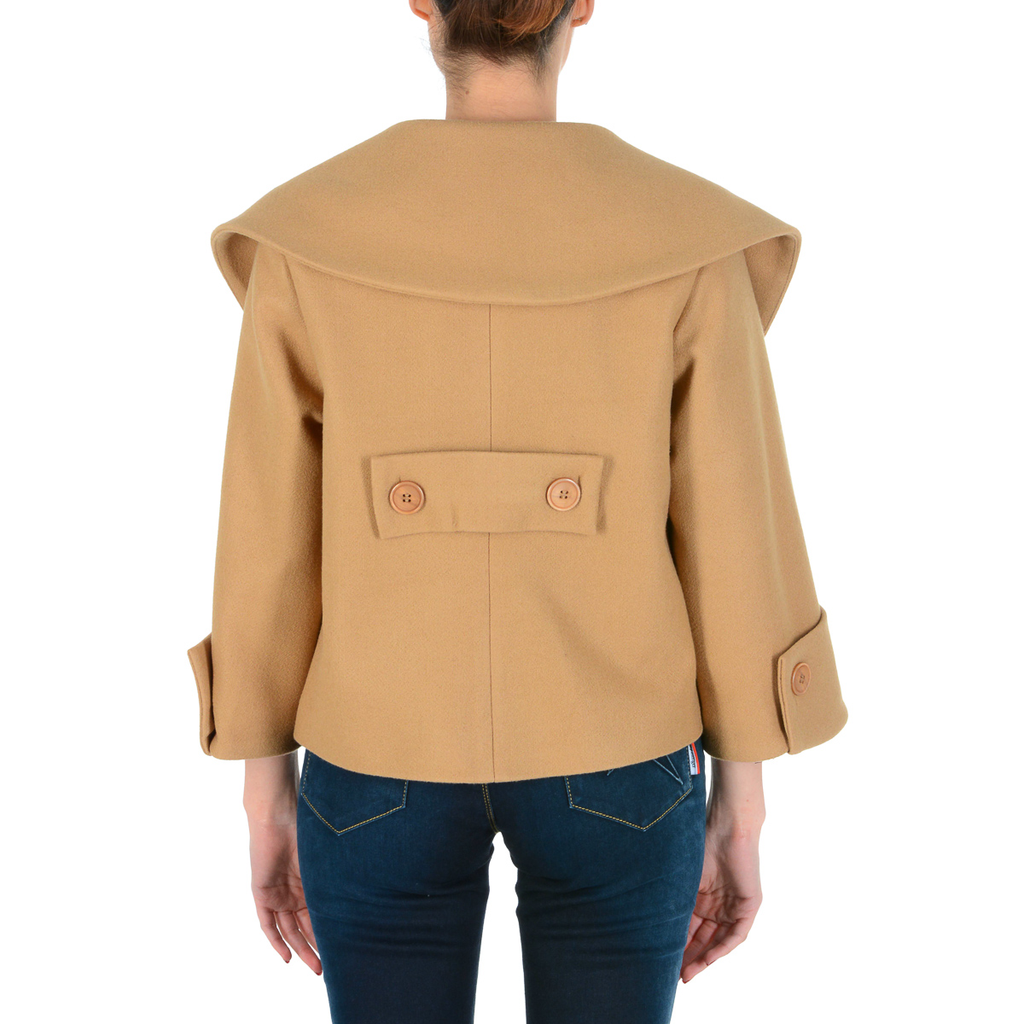 Chaqueta de mujer V 1969 Italia de manga larga color camello LUCY