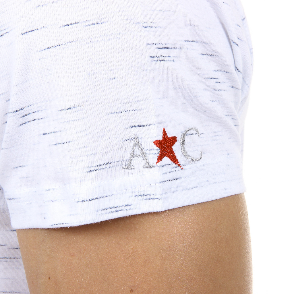 Andrew Charles Mens T-Shirt Short Sleeves V-Neck White CONNOR