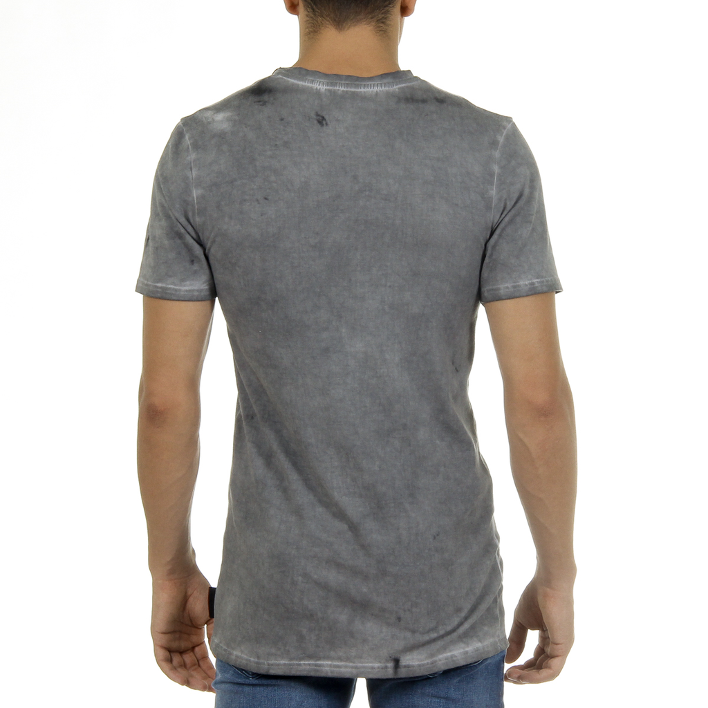 Camiseta Andrew Charles para hombre, manga corta, cuello redondo, gris claro, KARITA