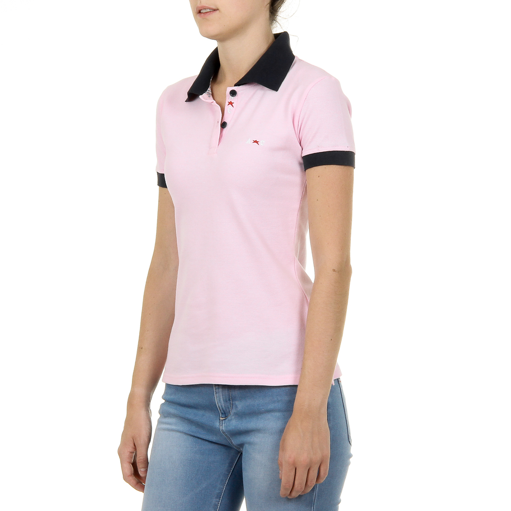 Polo Andrew Charles para mujer, manga corta, rosa, NIA