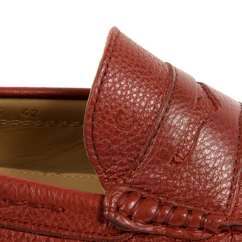 Mocasín Andrew Charles para hombre, color rojo oscuro, JACKSON
