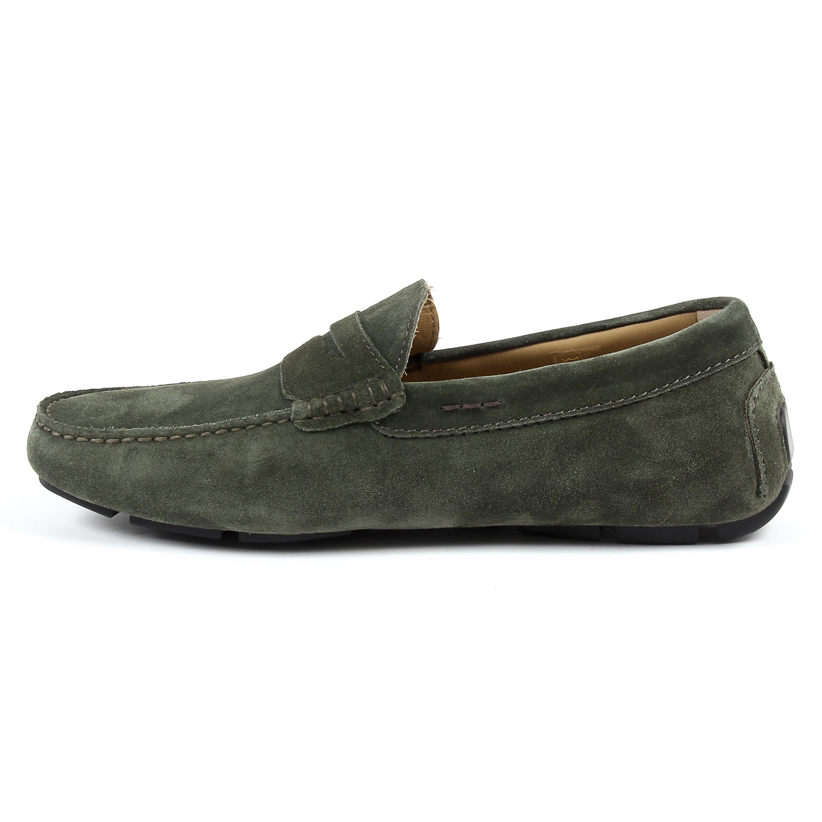 Mocasines V 1969 Italia para hombre, color verde STEWART
