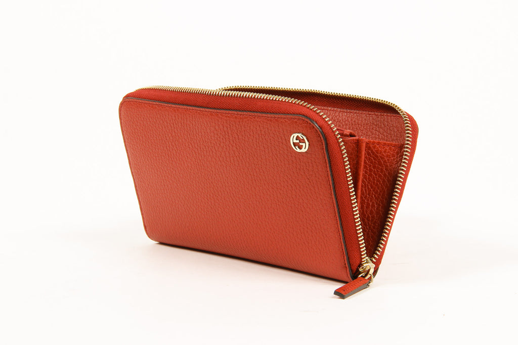 Monedero con cremallera y logotipo GG de Gucci para mujer